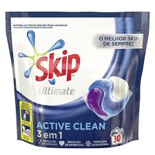 Pastilhas Roupa Skip Active Clean- 28 Doses