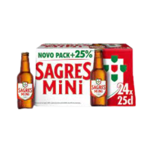 Cerveja Sagres 0,25 CL T.P.(Six Pack) (CX. C/24) Pack Prom